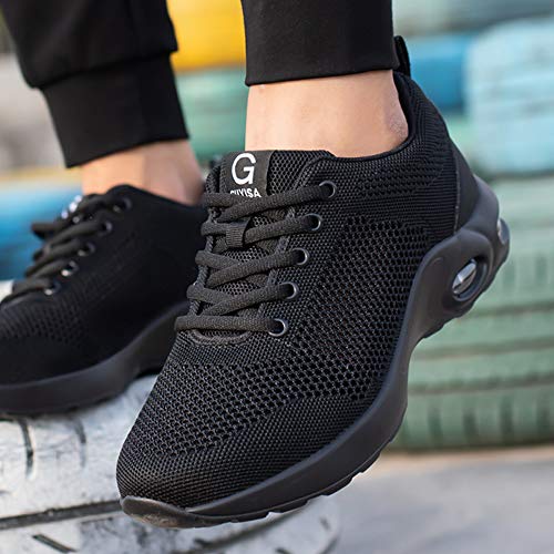 Zapatos de Seguridad Hombres Cómodo Zapatos de Trabajo Zapatillas con Punta de Acero Ultra Liviano(cojin Negro, 39) Zapatos de Seguridad Hombres Cómodo Zapatos de Trabajo Zapatillas con Punta de Acero Ultra Liviano(cojin Negro, 39)