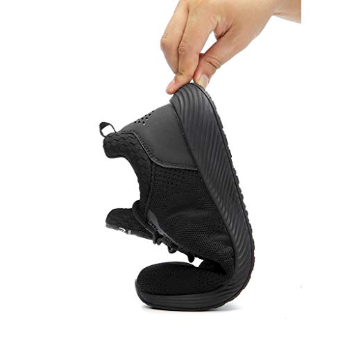 Zapatos de Seguridad para Hombre Trabajo con Punta de Acero, Zapatillas Deportivas al Aire Libre Moda Resistentes Deslizamiento Ligeras y Transpirables Suela Blanda Negro Yvelands(45) Zapatos de Seguridad para Hombre Trabajo con Punta de Acero, Zapatillas Deportivas al Aire Libre Moda Resistentes Deslizamiento Ligeras y Transpirables Suela Blanda Negro Yvelands(45)