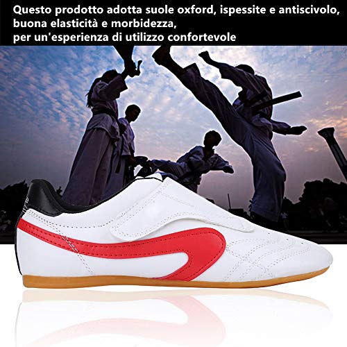 Zapatos de Taekwondo, Unisex Taekwondo Boxeo Kung Fu Tai Chi Deporte Zapatos de Gimnasia para Niños Adultos Caliente(43)