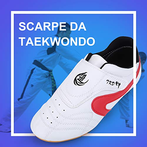 Zapatos de Taekwondo, Unisex Taekwondo Boxeo Kung Fu Tai Chi Deporte Zapatos de Gimnasia para Niños Adultos Caliente(43)