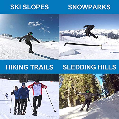 ZCFXGHH Mini Patines de esquí para Nieve The Short Skiboard Snowblades, esquís para Adultos Trineo de esquí Ajustable Snowboard Botas de esquí