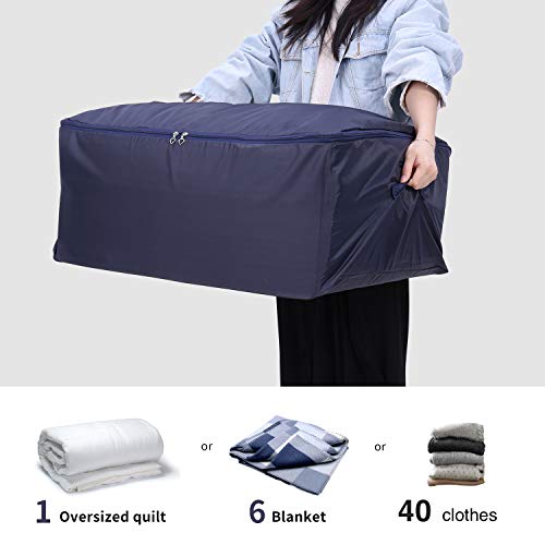ZCHI Bolsa de Almacenamiento de Ropa de Gran Capacidad, Gruesa Plegable Organizador de Edredones Manta Ropa de Polvo con la Cremallera Robusta y Asa Reforzada 70 x 50 x 30 cm ZCHI Bolsa de Almacenamiento de Ropa de Gran Capacidad, Gruesa Plegable Organizador de Edredones Manta Ropa de Polvo con la Cremallera Robusta y Asa Reforzada 70 x 50 x 30 cm