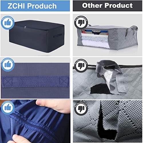 ZCHI Bolsa de Almacenamiento de Ropa de Gran Capacidad, Gruesa Plegable Organizador de Edredones Manta Ropa de Polvo con la Cremallera Robusta y Asa Reforzada 70 x 50 x 30 cm ZCHI Bolsa de Almacenamiento de Ropa de Gran Capacidad, Gruesa Plegable Organizador de Edredones Manta Ropa de Polvo con la Cremallera Robusta y Asa Reforzada 70 x 50 x 30 cm