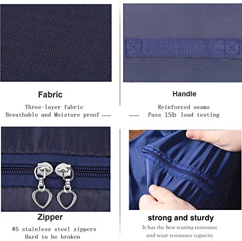 ZCHI Bolsa de Almacenamiento de Ropa de Gran Capacidad, Gruesa Plegable Organizador de Edredones Manta Ropa de Polvo con la Cremallera Robusta y Asa Reforzada 70 x 50 x 30 cm ZCHI Bolsa de Almacenamiento de Ropa de Gran Capacidad, Gruesa Plegable Organizador de Edredones Manta Ropa de Polvo con la Cremallera Robusta y Asa Reforzada 70 x 50 x 30 cm