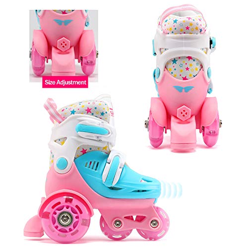 ZCRFY Patines De Ruedas Niños Ajustables Principiantes Niños Niñas Patines En Línea Ruedas De Doble Fila Zapatos De Patinaje Trajes 2-10 Años De Edad Juego De Patinaje sobre Hielo (M) ZCRFY Patines De Ruedas Niños Ajustables Principiantes Niños Niñas Patines En Línea Ruedas De Doble Fila Zapatos De Patinaje Trajes 2-10 Años De Edad Juego De Patinaje sobre Hielo (M)