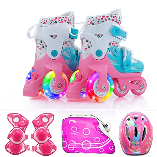 ZCRFY Patines De Ruedas Niños Ajustables Principiantes Niños Niñas Patines En Línea Ruedas De Doble Fila Zapatos De Patinaje Trajes 2-10 Años De Edad Juego De Patinaje sobre Hielo (M) ZCRFY Patines De Ruedas Niños Ajustables Principiantes Niños Niñas Patines En Línea Ruedas De Doble Fila Zapatos De Patinaje Trajes 2-10 Años De Edad Juego De Patinaje sobre Hielo (M)