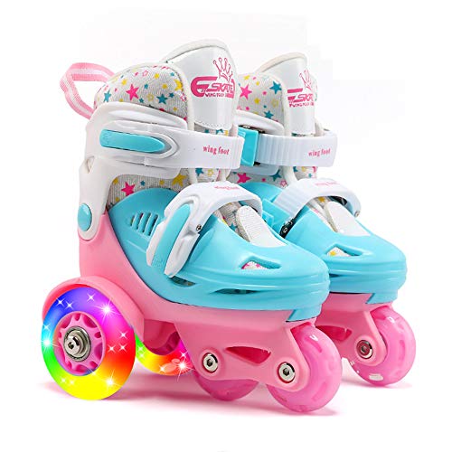 ZCRFY Patines De Ruedas Niños Ajustables Principiantes Niños Niñas Patines En Línea Ruedas De Doble Fila Zapatos De Patinaje Trajes 2-10 Años De Edad Juego De Patinaje sobre Hielo (M) ZCRFY Patines De Ruedas Niños Ajustables Principiantes Niños Niñas Patines En Línea Ruedas De Doble Fila Zapatos De Patinaje Trajes 2-10 Años De Edad Juego De Patinaje sobre Hielo (M)