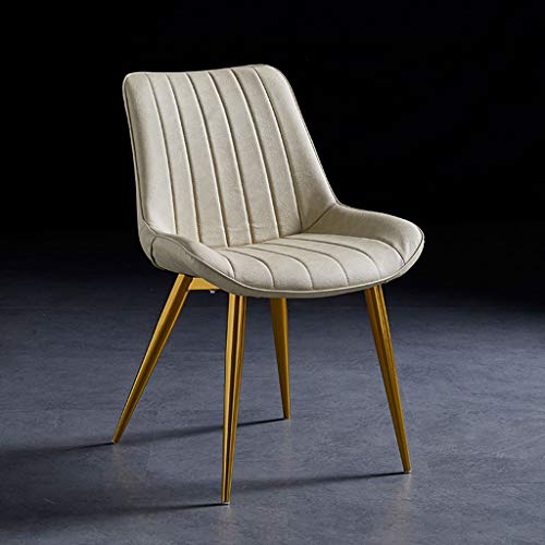 ZCXBHD Conjunto de 4 Sillas Comedor Clásico Cuero PU Patas de Metal Dorado Sillas de Comedor Cocina para Restaurante Hotel Sala reuniones Sillas (Color : Beige) ZCXBHD Conjunto de 4 Sillas Comedor Clásico Cuero PU Patas de Metal Dorado Sillas de Comedor Cocina para Restaurante Hotel Sala reuniones Sillas (Color : Beige)