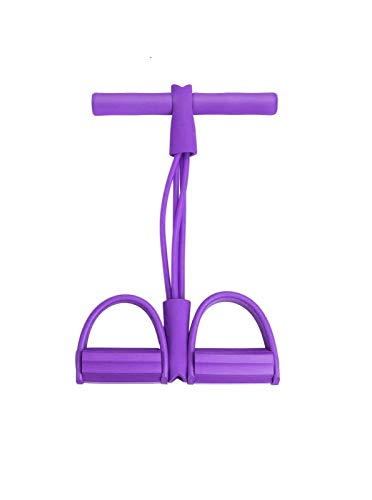 ZCZY Cuerda de Tensión Multifunción,4 Tubos elástico pedal de pie banda de entrenamiento,entrenador de abdomen, cintura, brazo, gimnasio en casa, sit-up,yoga, estiramiento y adelgazamiento