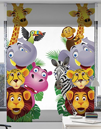 Zebra 44050 - Estor estampado digital de tela, 130 x 175 cm Zebra 44050 - Estor estampado digital de tela, 130 x 175 cm