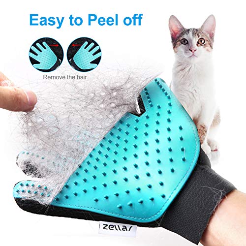 Zellar Guante Cepillo para Eliminar Pelo, 2 En 1 Guante para Mascotas para Perro + Gato +Conejo, para Peinar Y Eliminar Pelo, Cabello Largo Y Corto, Buen Cepillo, Herramienta De Masaje (1 Par) Zellar Guante Cepillo para Eliminar Pelo, 2 En 1 Guante para Mascotas para Perro + Gato +Conejo, para Peinar Y Eliminar Pelo, Cabello Largo Y Corto, Buen Cepillo, Herramienta De Masaje (1 Par)