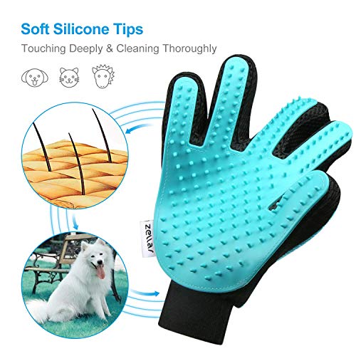 Zellar Guante Cepillo para Eliminar Pelo, 2 En 1 Guante para Mascotas para Perro + Gato +Conejo, para Peinar Y Eliminar Pelo, Cabello Largo Y Corto, Buen Cepillo, Herramienta De Masaje (1 Par) Zellar Guante Cepillo para Eliminar Pelo, 2 En 1 Guante para Mascotas para Perro + Gato +Conejo, para Peinar Y Eliminar Pelo, Cabello Largo Y Corto, Buen Cepillo, Herramienta De Masaje (1 Par)