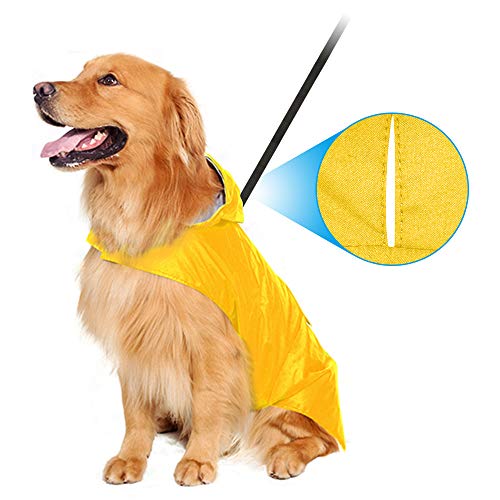 Zellar Impermeable para Perros con Capucha y Collar Agujero y Tiras reflectoras seguras, Ultra-Light Transpirable Impermeable 100% Chaqueta para Lluvia medianos Perro de Raza Grande Zellar Impermeable para Perros con Capucha y Collar Agujero y Tiras reflectoras seguras, Ultra-Light Transpirable Impermeable 100% Chaqueta para Lluvia medianos Perro de Raza Grande