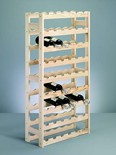 Zeller 13165 Botellero para 54 Botellas, Pino, Marrón, 67.5x25x118 cm, madera Zeller 13165 Botellero para 54 Botellas, Pino, Marrón, 67.5x25x118 cm, madera