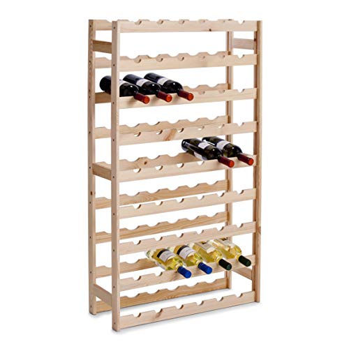 Zeller 13165 Botellero para 54 Botellas, Pino, Marrón, 67.5x25x118 cm, madera Zeller 13165 Botellero para 54 Botellas, Pino, Marrón, 67.5x25x118 cm, madera