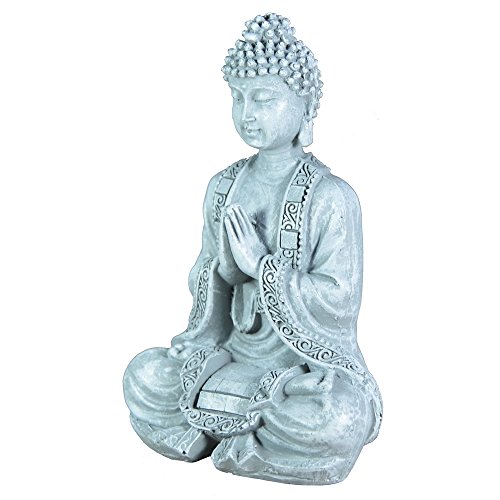 Zen Buda estatuilla Meditación Luz SBM2 2 Piedra Gris 10 x 5 x 12,5 cm Zen Buda estatuilla Meditación Luz SBM2 2 Piedra Gris 10 x 5 x 12,5 cm