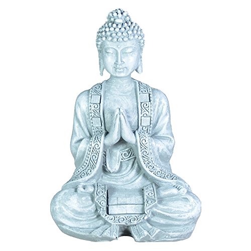 Zen Buda estatuilla Meditación Luz SBM2 2 Piedra Gris 10 x 5 x 12,5 cm Zen Buda estatuilla Meditación Luz SBM2 2 Piedra Gris 10 x 5 x 12,5 cm
