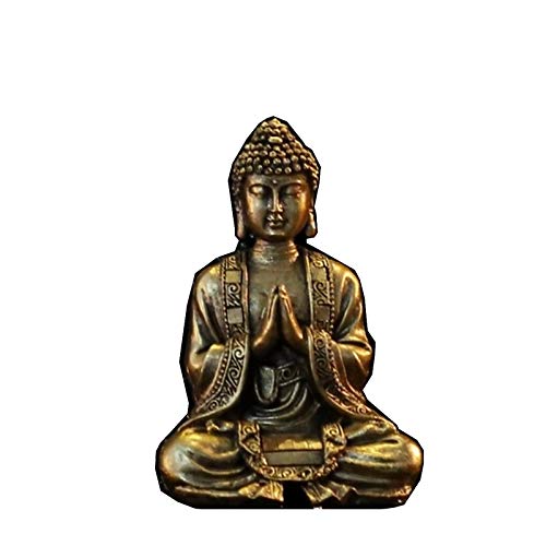 Zen Light Buda meditación Dorada Figura Decorativa, Resina, Talla única