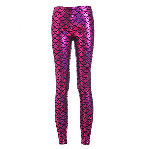 zencardery Cintura Alta Punk Rock Harajuku Entrenamiento Push Up Fitness Sexy Estampado 3D Sirena Escala De Pescado Mujeres Leggings Plus Size Pants