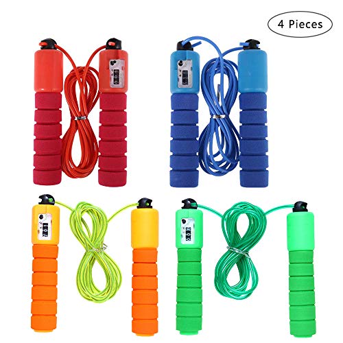 zfdg Ejercicio Saltar Cuerda, 4 Pieza Cuerda Salto Digital Ajustable, Contador Tiempo Saltar Cuerda, Cuerda Saltar, con Suaves Antideslizantes, para Ejercicios Fitness Juego Actividad Aire Libre zfdg Ejercicio Saltar Cuerda, 4 Pieza Cuerda Salto Digital Ajustable, Contador Tiempo Saltar Cuerda, Cuerda Saltar, con Suaves Antideslizantes, para Ejercicios Fitness Juego Actividad Aire Libre