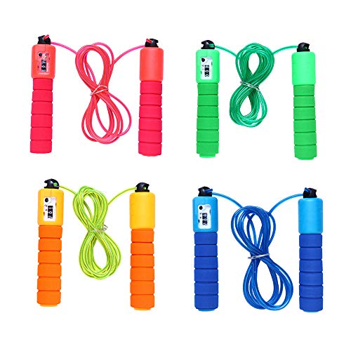 zfdg Ejercicio Saltar Cuerda, 4 Pieza Cuerda Salto Digital Ajustable, Contador Tiempo Saltar Cuerda, Cuerda Saltar, con Suaves Antideslizantes, para Ejercicios Fitness Juego Actividad Aire Libre zfdg Ejercicio Saltar Cuerda, 4 Pieza Cuerda Salto Digital Ajustable, Contador Tiempo Saltar Cuerda, Cuerda Saltar, con Suaves Antideslizantes, para Ejercicios Fitness Juego Actividad Aire Libre