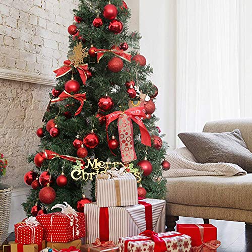 ZFYQ 100Pcs Bolas de Navidad, Juego de Adornos para Colgar Decorativos para Decoración Navideña de Arboles de Navidad, Rojo ZFYQ 100Pcs Bolas de Navidad, Juego de Adornos para Colgar Decorativos para Decoración Navideña de Arboles de Navidad, Rojo