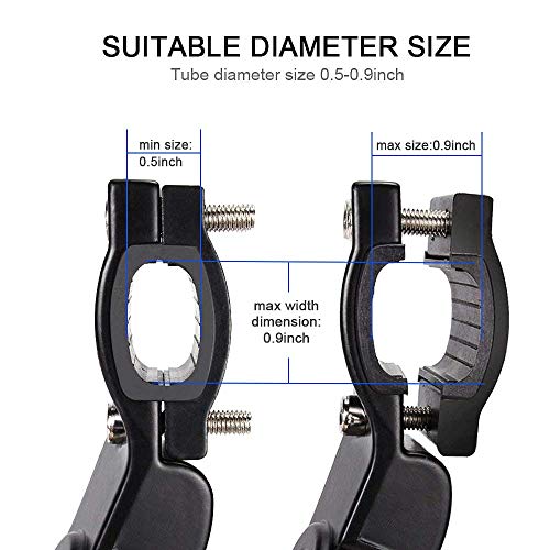 ZFYQ Pata de Cabra para Bicicleta, Aluminio Soporte Ajustable del Retroceso de Bici Caballete Bicicleta con Llave Hexagonal y Campana De Bicicleta ZFYQ Pata de Cabra para Bicicleta, Aluminio Soporte Ajustable del Retroceso de Bici Caballete Bicicleta con Llave Hexagonal y Campana De Bicicleta