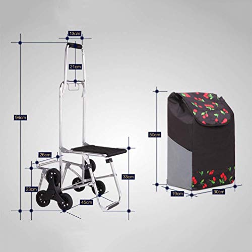 ZGYQGOO Asiento Carrito Bolsa de Viaje Tres en uno Trolley de Viaje multifunción Compras Viaje Plegable Push Pull Grocery Carrito de Utilidad ZGYQGOO Asiento Carrito Bolsa de Viaje Tres en uno Trolley de Viaje multifunción Compras Viaje Plegable Push Pull Grocery Carrito de Utilidad