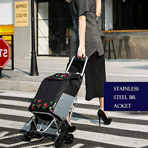 ZGYQGOO Asiento Carrito Bolsa de Viaje Tres en uno Trolley de Viaje multifunción Compras Viaje Plegable Push Pull Grocery Carrito de Utilidad