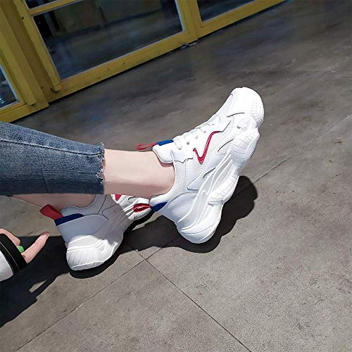 ZGYQGOO Zapatillas de Correr para Mujer Zapatillas de Deporte Harajuku en Aumento Plataforma de Altura amortiguadora Transpirable Wave Sports Walking ZGYQGOO Zapatillas de Correr para Mujer Zapatillas de Deporte Harajuku en Aumento Plataforma de Altura amortiguadora Transpirable Wave Sports Walking
