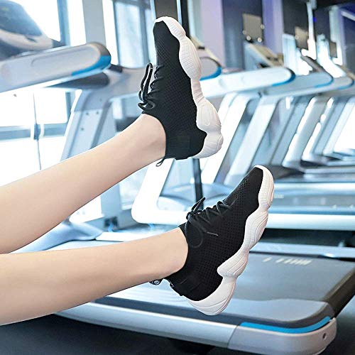 ZGYQGOO Zapatillas de Deporte Mujer Malla con Cordones Plataforma Plana sólida Tejido elástico Superficial Tejido Primavera Otoño Cuñas Zapatos para Mujeres ZGYQGOO Zapatillas de Deporte Mujer Malla con Cordones Plataforma Plana sólida Tejido elástico Superficial Tejido Primavera Otoño Cuñas Zapatos para Mujeres
