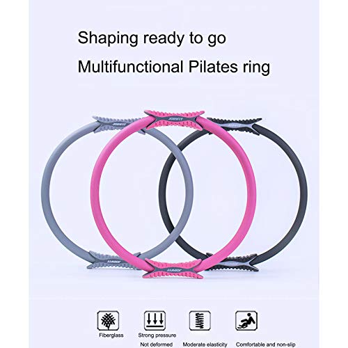 ZHANGYU Anillo de Pilates el círculo mágico de Doble Acolchado, Duradero y Ligero, pérdida de Peso, Entrenamientos domésticos, Estiramiento o Fuerza y ​​Entrenamiento de flexibilidad,Púrpura