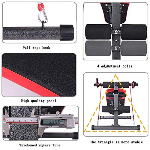 ZHANGYY Banco de Pesas Ajustable, Capacidad Plana, Inclinada y declinada para Ejercicios de Fuerza, Estiramiento y Abdominales ZHANGYY Banco de Pesas Ajustable, Capacidad Plana, Inclinada y declinada para Ejercicios de Fuerza, Estiramiento y Abdominales