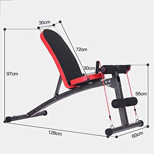 ZHANGYY Banco de Pesas Ajustable, Capacidad Plana, Inclinada y declinada para Ejercicios de Fuerza, Estiramiento y Abdominales ZHANGYY Banco de Pesas Ajustable, Capacidad Plana, Inclinada y declinada para Ejercicios de Fuerza, Estiramiento y Abdominales