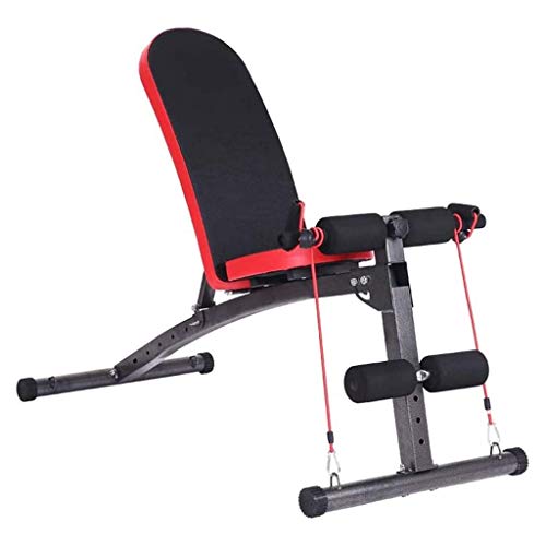 ZHANGYY Banco de Pesas Ajustable, Capacidad Plana, Inclinada y declinada para Ejercicios de Fuerza, Estiramiento y Abdominales ZHANGYY Banco de Pesas Ajustable, Capacidad Plana, Inclinada y declinada para Ejercicios de Fuerza, Estiramiento y Abdominales
