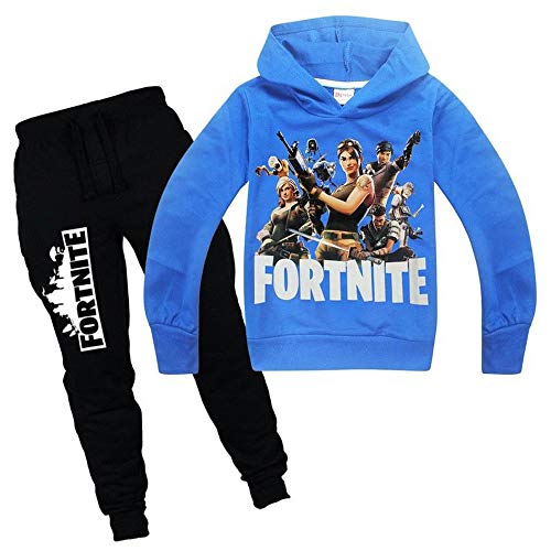 zhaojiexiaodian Chicos Unisex Impresión 3D Pullover Niño Jogging Sudaderas Sudaderas Chándal Ropa Deportiva Jumper Hip Hop Streetwear Tops con Capucha (Azul, 120)