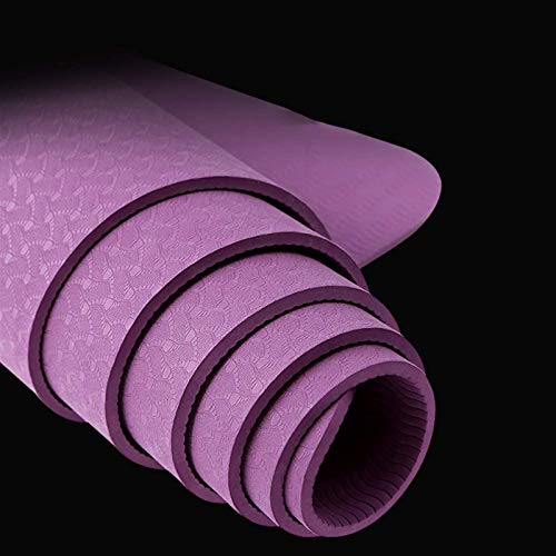 ZHENG Esterilla Yoga Colchonetas de Yoga Motión de Yoga Motion Faamy y Suave Resistente al desgarro y Duradero (Color : Purple)