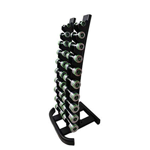 Zhicaikeji Soporte de Mancuernas Dumbbell Rack Pounds Cargar 10 Pares de Stand Organizer para Pesas de Pesas Mancuernas para Ejercicio de Gimnasio (Color : Black, Size : 140X60x72CM)