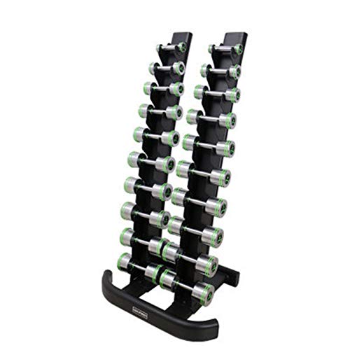 Zhicaikeji Soporte de Mancuernas Dumbbell Rack Pounds Cargar 10 Pares de Stand Organizer para Pesas de Pesas Mancuernas para Ejercicio de Gimnasio (Color : Black, Size : 140X60x72CM)