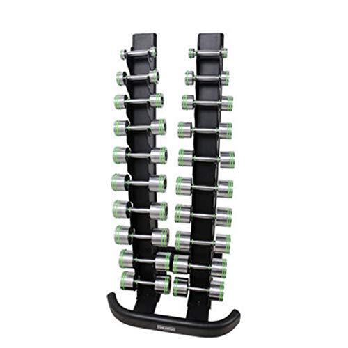 Zhicaikeji Soporte de Mancuernas Dumbbell Rack Pounds Cargar 10 Pares de Stand Organizer para Pesas de Pesas Mancuernas para Ejercicio de Gimnasio (Color : Black, Size : 140X60x72CM)