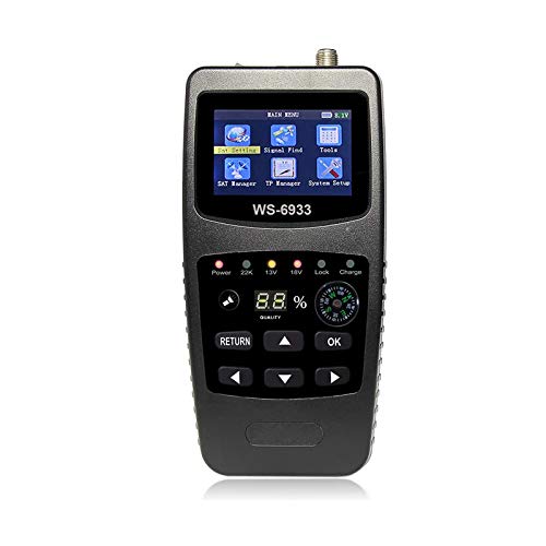 ZHITING-WS-6933 DVB-S2 FTA C&KU Band Digital Satellite Meter Finder con brújula