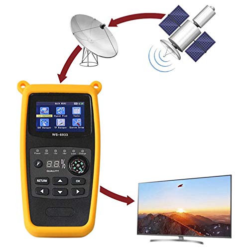 ZHITING-WS-6933 DVB-S2 FTA C&KU Band Digital Satellite Meter Finder con brújula