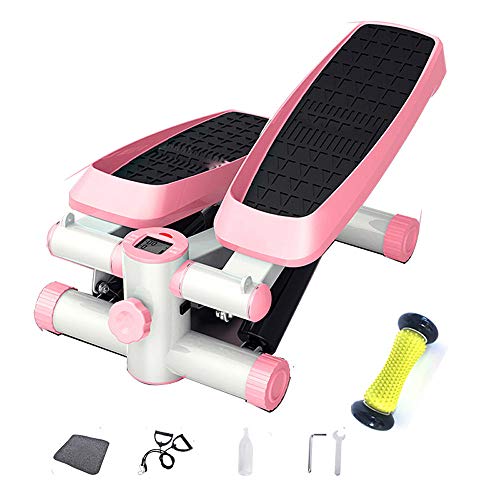 ZHLZH Minibicicleta Estática/Aparato De Entrenamiento Stepper con Resistencia Regulable Y Consola Inalámbrica – Stepper Up-Down para Principiantes Y Usuarios Avanzados, Pequeño Y Compacto,Pink