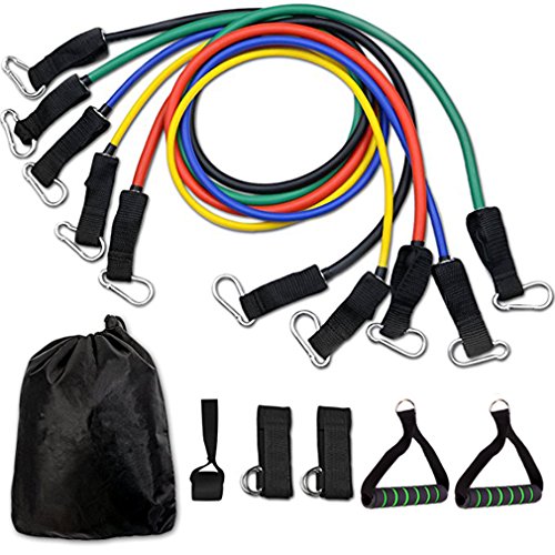 Zhongke Bandas de resistencia al ejercicio Set Yoga Strength Training Acondicionamiento Fitness Body Band, Tension Stretch Band, Elastic Workout Band para Yoga, Home Gym, Rehab entrenamiento de fuerza Zhongke Bandas de resistencia al ejercicio Set Yoga Strength Training Acondicionamiento Fitness Body Band, Tension Stretch Band, Elastic Workout Band para Yoga, Home Gym, Rehab entrenamiento de fuerza