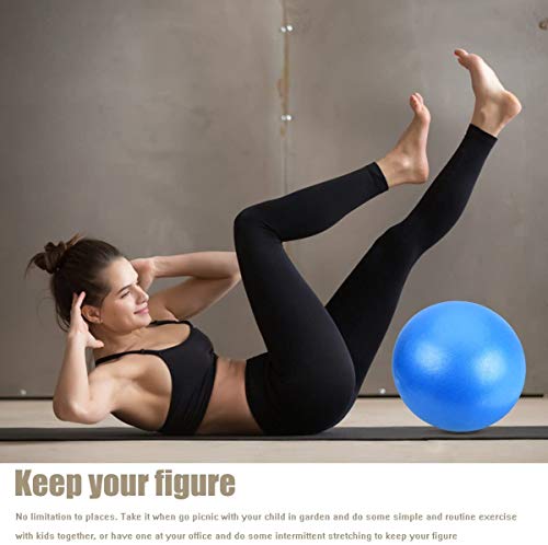 ZHOUZHOU Pelota de Mini Pilates 25cm Pelota de Ejercicios de Sports Balón de Yoga para Ejercicios Abdominales Masaje y Gimnasio en Casa y Ejercicios básicos de rehabilitación de Hombros (Azul)