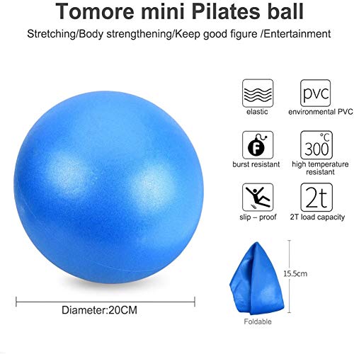 ZHOUZHOU Pelota de Mini Pilates 25cm Pelota de Ejercicios de Sports Balón de Yoga para Ejercicios Abdominales Masaje y Gimnasio en Casa y Ejercicios básicos de rehabilitación de Hombros (Azul)