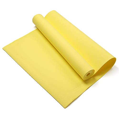 Zhualemon mnvxcbxv - Manta antideslizante para yoga (4 mm, absorción de sudor, cubierta blanda), color amarillo