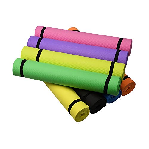 Zhualemon mnvxcbxv - Manta antideslizante para yoga (4 mm, absorción de sudor, cubierta blanda), color amarillo Zhualemon mnvxcbxv - Manta antideslizante para yoga (4 mm, absorción de sudor, cubierta blanda), color amarillo