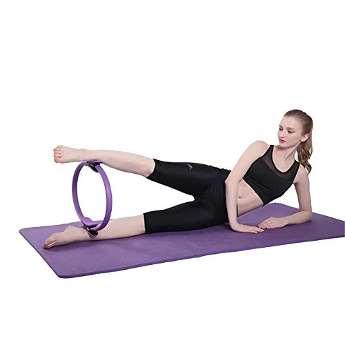 zhuangyulin6 Círculos Profesionales de Yoga, Anillo de Pilates con asa, Anillo de Doble asa de Pilates, círculo de Ejercicio mágico de Doble Agarre, aro de Yoga para Mujer, púrpura