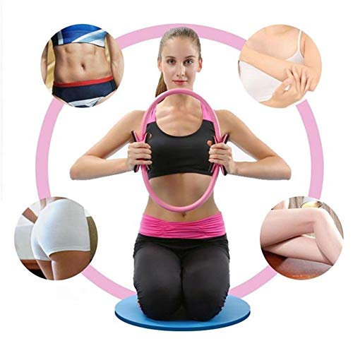 zhuangyulin6 Círculos Profesionales de Yoga, Anillo de Pilates con asa, Anillo de Doble asa de Pilates, círculo de Ejercicio mágico de Doble Agarre, aro de Yoga para Mujer, púrpura